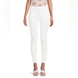 Hudson Jeans Barbara High Rise Ankle Super Skinny Jeans White, size 28